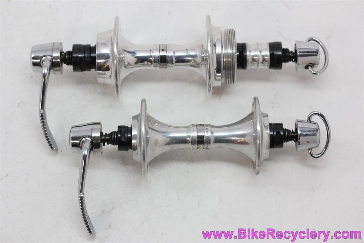 NIB/NOS Campagnolo Croce D'Aune Hubset: B300 - Low Flange - 36H x 130mm - C-Record QR Skewers (front was laced)