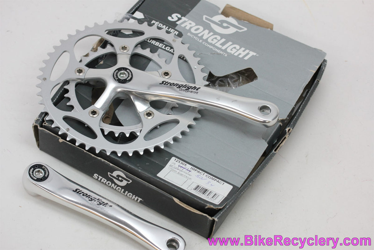 Stronglight Impact Compact Crankset: 175mm x 50/34t - Silver (NEW)