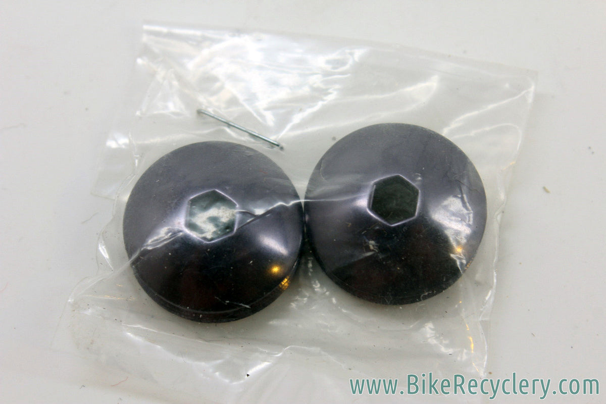 NOS Cook Bros Racing Crank Dust Caps: Pewter