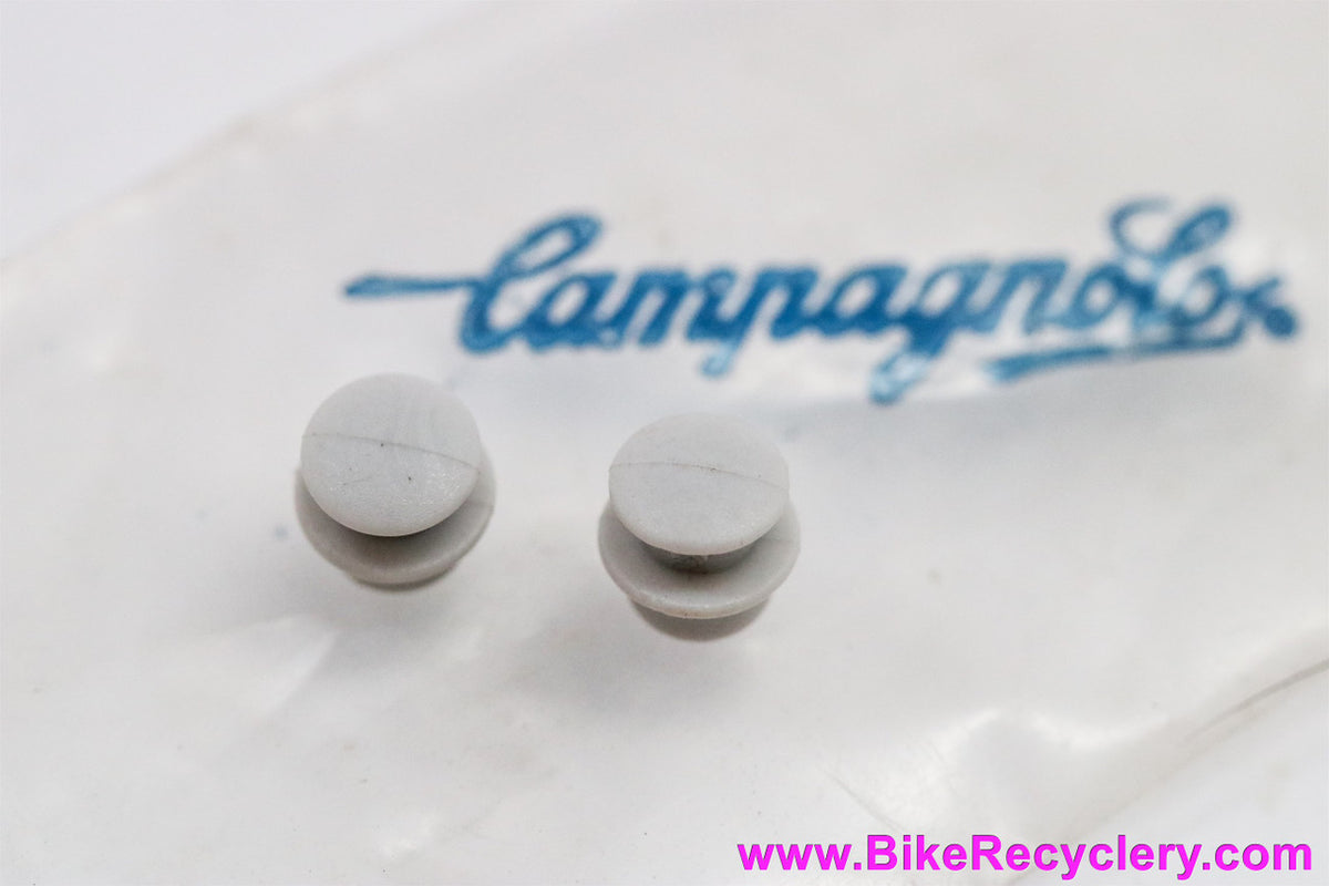 NIB/NOS Campagnolo C-Record Brake Lever Hood Plugs for Aero Routing: White (Pair)