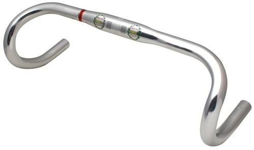 Nitto M172 SSB Drop Handlebar: 40cm x 31.8mm - Ultralight 291g - Shallow Drop & Anatomic Bend - Silver w/ Wreath Crests (NEW)