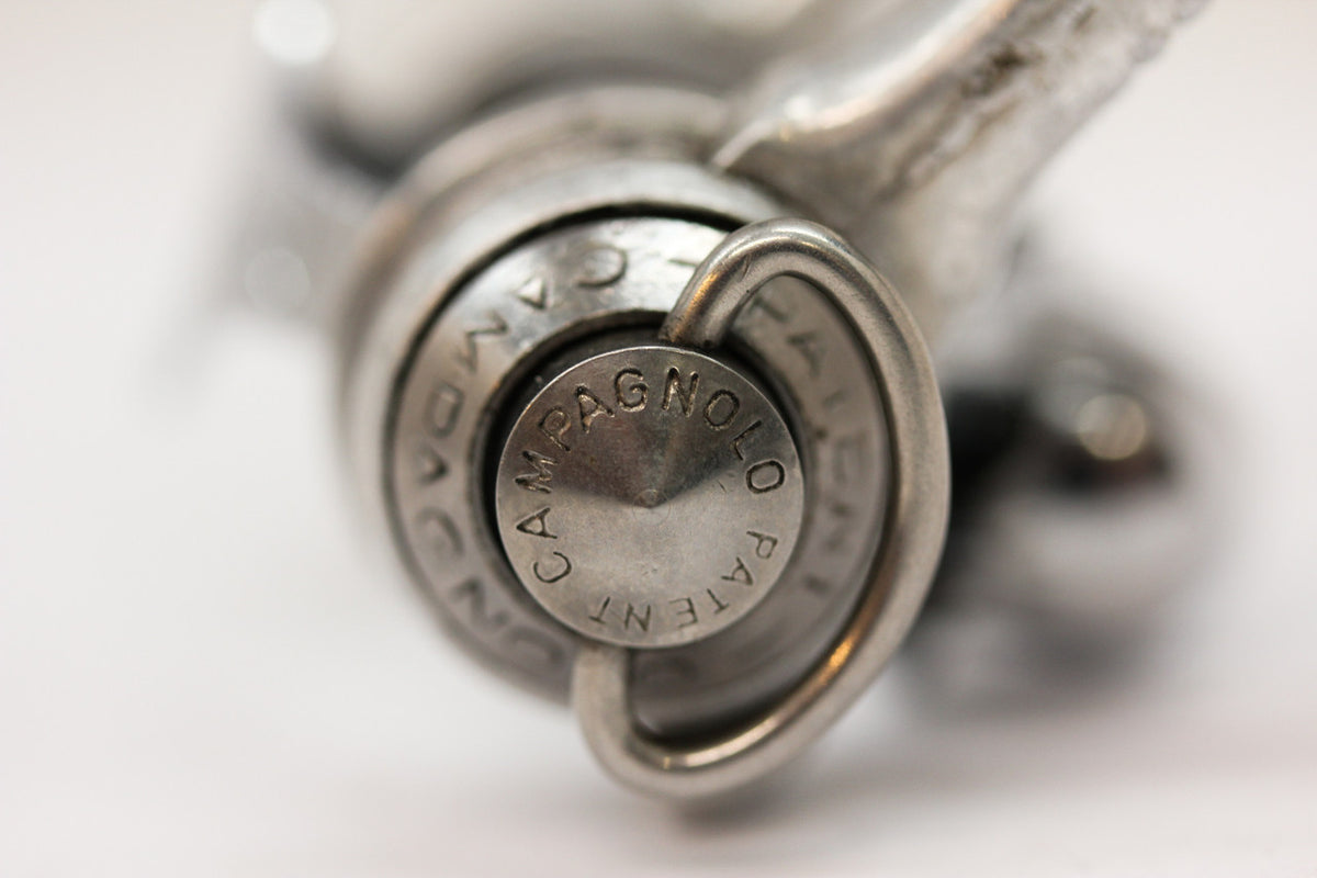 Campagnolo Nuovo/Super Record Downtube Shifters: STAINLESS STEEL Hardware Last Gen - Clamp On - #1014 (MINT)