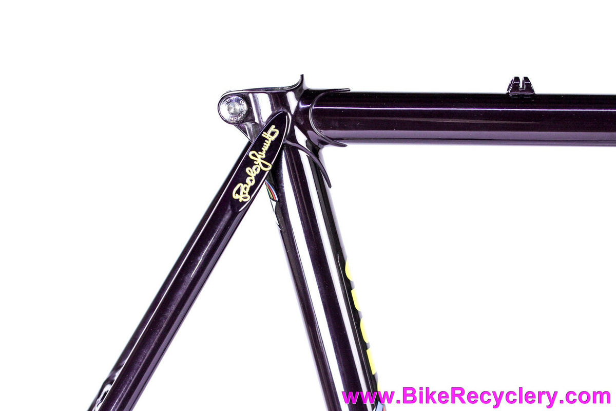 Guerciotti GLX Columbus SL Lugged Steel Frame & Fork: 54cm - Pantographed - DEEP Purple / Black / Pewter Chameleon - 1980's