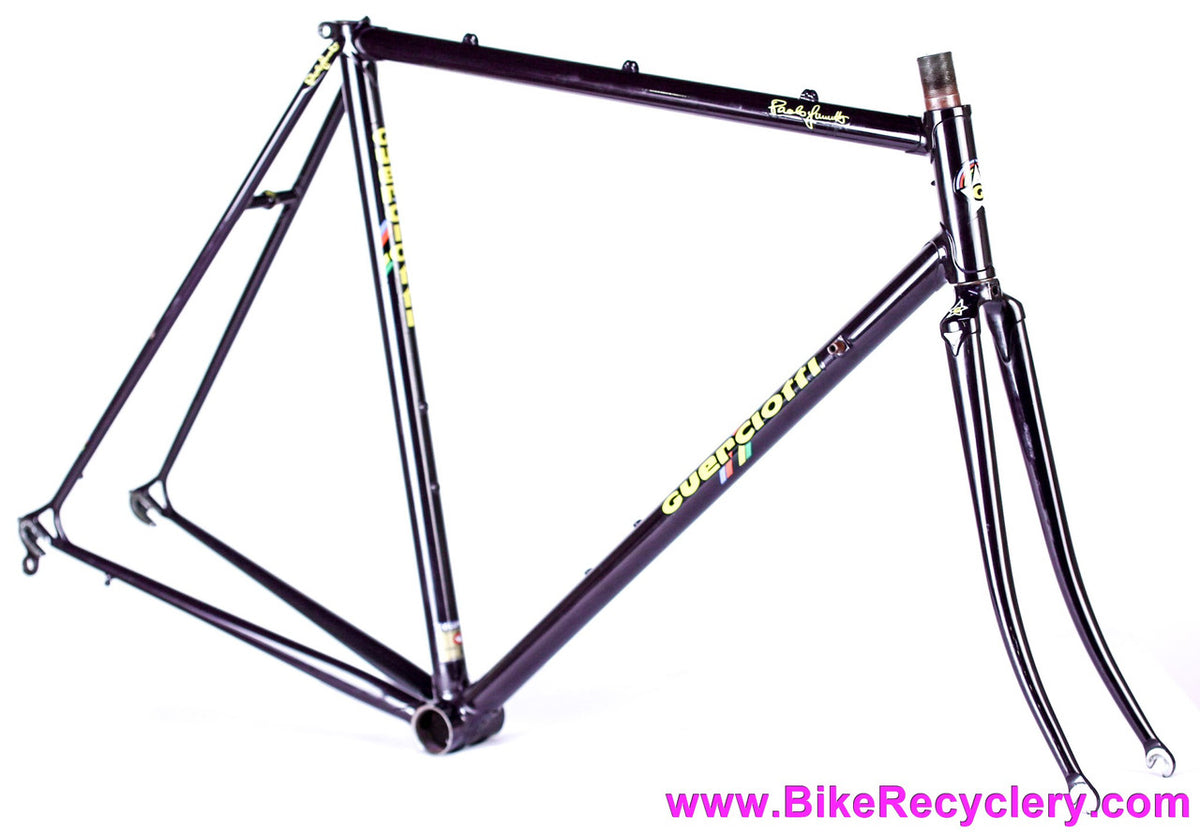 Guerciotti Columbus SL Lugged Steel Frame & Fork: 54cm - Pantographed - DEEP Purple / Black / Pewter Chameleon - 1980's
