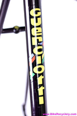 Guerciotti GLX Columbus SL Lugged Steel Frame & Fork: 54cm - Pantographed - DEEP Purple / Black / Pewter Chameleon - 1980's