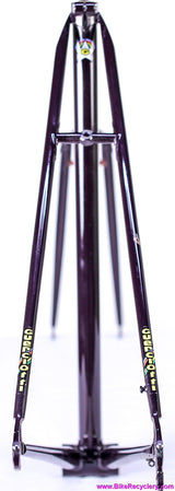Guerciotti Columbus SL Lugged Steel Frame & Fork: 54cm - Pantographed - DEEP Purple / Black / Pewter Chameleon - 1980's