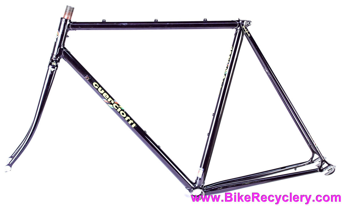 Guerciotti GLX Columbus SL Lugged Steel Frame & Fork: 54cm - Pantographed - DEEP Purple / Black / Pewter Chameleon - 1980's
