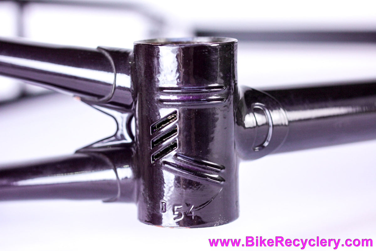 Guerciotti GLX Columbus SL Lugged Steel Frame & Fork: 54cm - Pantographed - DEEP Purple / Black / Pewter Chameleon - 1980's