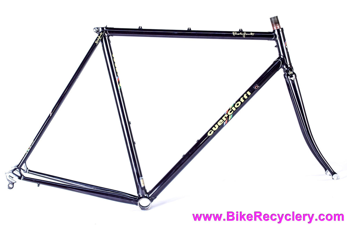 Guerciotti Columbus SL Lugged Steel Frame & Fork: 54cm - Pantographed - DEEP Purple / Black / Pewter Chameleon - 1980's