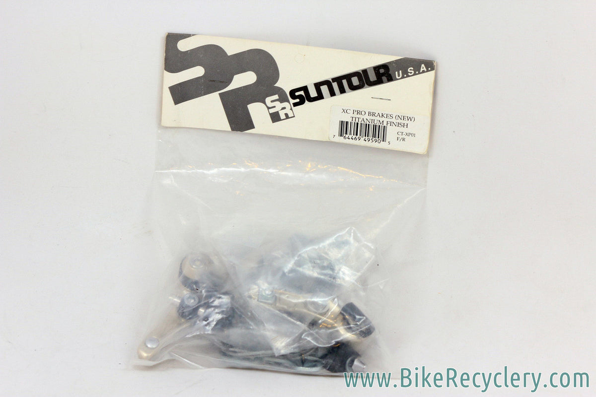 NIB/NOS Suntour XC Pro  Cantilever Brakeset: Gold / Ti Color - CT-XP01