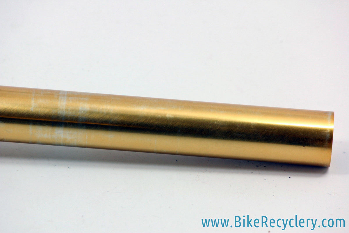 U.S.E. Seatpost: Two Bolt - Gold - 25.0mm - Vintage 1990's