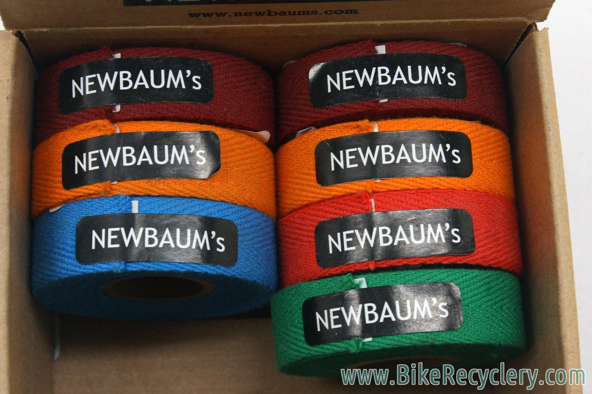Newbaum's Cotton Handlebar Tape LOT: 7pc - Grass Green / Orange / Blue / Maroon