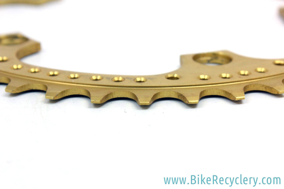 NOS Zeus 2000 / Supercronos GOLD Drilled Chainring: 42t x 119mm BCD (take-off?)