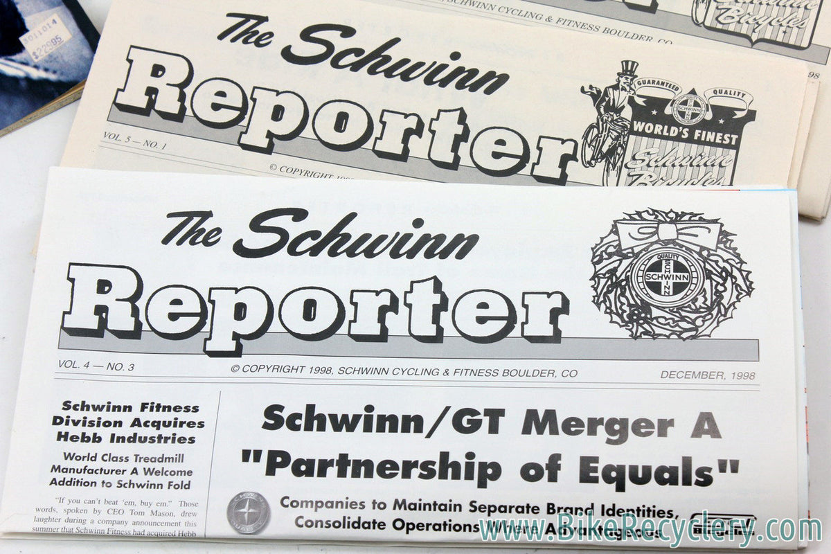 Schwinn Reporter & Owners Manual LOT: 7 Reporters 1997-1999 (Paramount History) 1986 & BMX Manual
