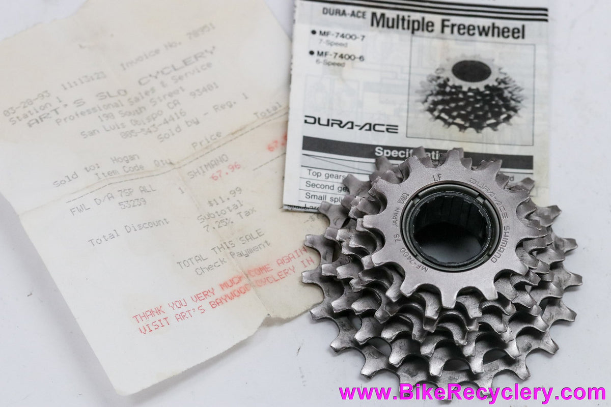 Shimano Dura Ace MF-7400 7-speed Freewheel: 12-21t (Near Mint+)