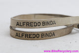 Alfredo Binda Extra Bi-Laminated Toe Straps: Bianchi-Dino - Cream White (NOS?)