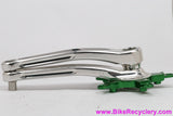TNT HDS Crank Arms: Polished + Green Ano Spider - 175mm x 110/74mm (BARELY USED Near Mint++)