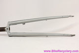 Jeff Lyons 700c Steel Touring Fork: Cantilever - Lowrider Rack + Fender Eyelets - 1" Threaded - Lugged Long Tange Crown  (Almost New))