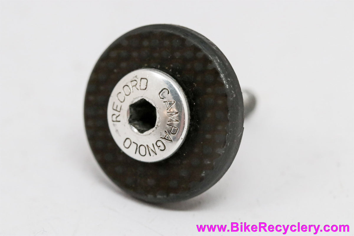 Campagnolo Record Carbon Headset Top Cap + Bolt: 1 1/8" - Black