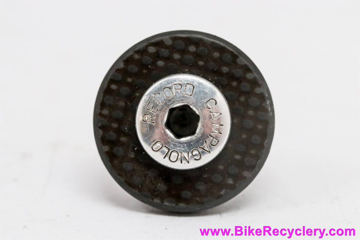 Campagnolo Record Carbon Headset Top Cap + Bolt: 1 1/8" - Black