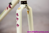 Rossin RLX Quadro Lugged Steel Aero Frame & Fork: 63cm x 60cm - Internal Routing - Columbus SPX - Dupont Cream White w/ Pink & Yellow Special Paintjob - Chrome Dipped (LOW Miles)