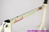 Rossin RLX Quadro Lugged Steel Aero Frame & Fork: 63cm x 60cm - Internal Routing - Columbus SPX - Dupont Cream White w/ Pink & Yellow Special Paintjob - Chrome Dipped (LOW Miles)