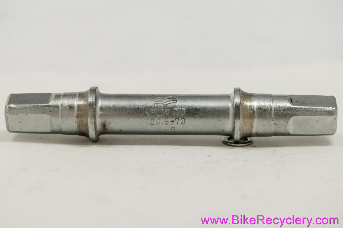 NOS Specialized Flag Bottom Bracket Spindle: 124.5mm x 73mm - Triple - Square Taper - 1980's - 1990's