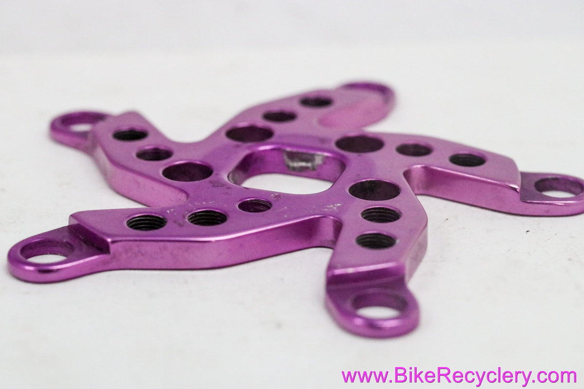 Kooka Kranks Spider: 3DV Purple - 110/74mm - Retro 1990's MTB