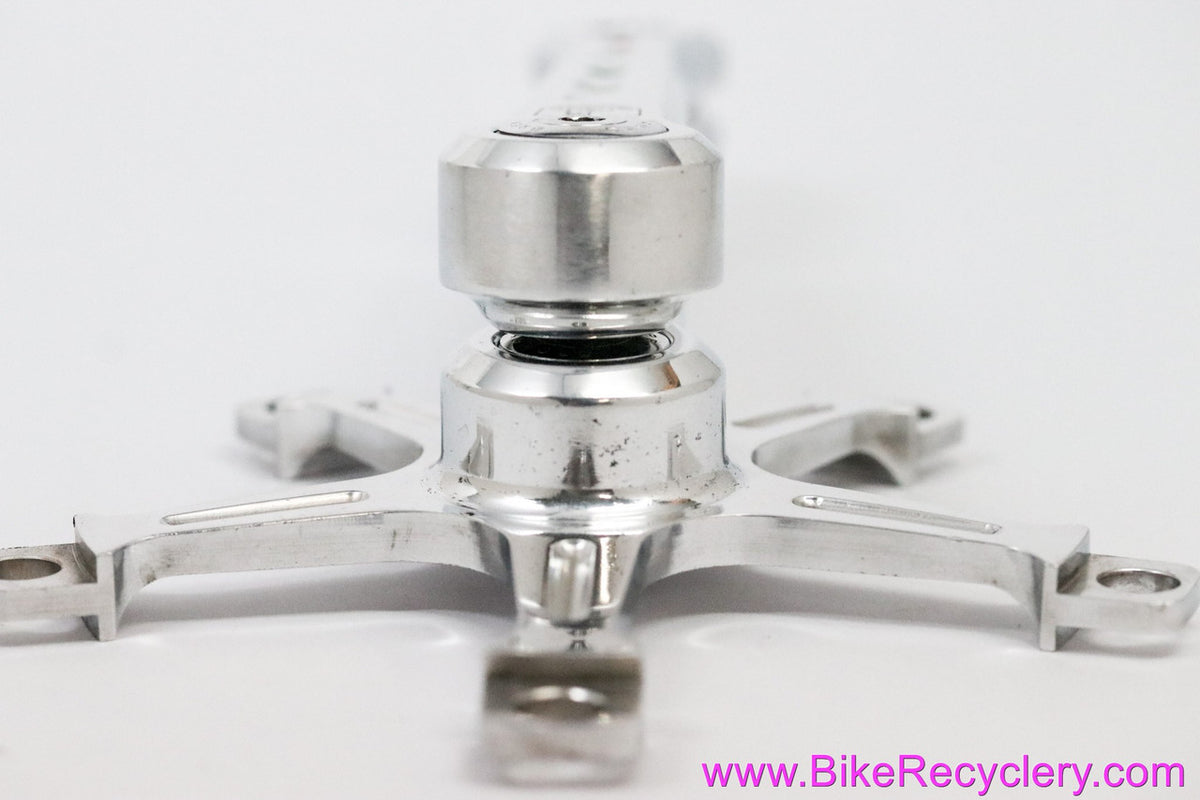 Drillium Campagnolo Nuovo/Super Record Crank Arms: #1049/A: 170mm - Italian Flag Infill - Dust Caps (Barely Used Near Mint++)