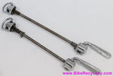 Campagnolo Tipo / Gran Sport Quick Release Skewer Set: Flat Blade - NR/SR D-Ring Nuts - Pre CPSC 1960's 1970's (Near MINT+ LOW Miles)