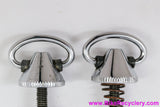 Campagnolo Tipo / Gran Sport Quick Release Skewer Set: Flat Blade - NR/SR D-Ring Nuts - Pre CPSC 1960's 1970's (Near MINT+ LOW Miles)