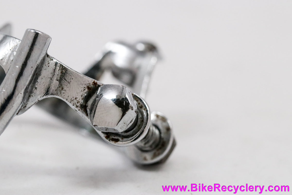 Campagnolo #630 Seat Tube Cable Guide Tube & Stop Clip w/ Pump Rest: Early 1950's "Brev Camp" - Bolt/Nut (Near Mint Lovely Patina)