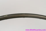 NOS Wolber Super Champion Aspin Tubular Rim: SINGLE - 36H x 28" - Hard Ano Grey - Black Logo - Vintage 1980's 1990's