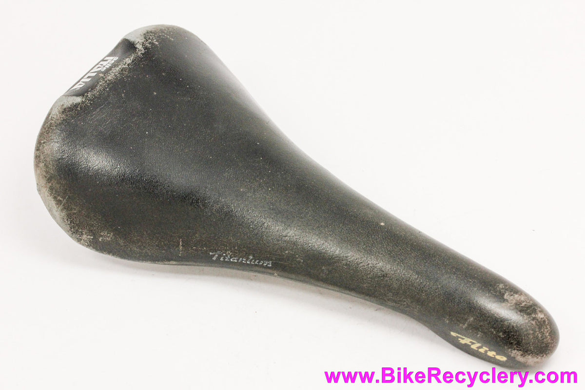 1998 Selle Italia Flite Titanium Saddle: Black (No Tears)