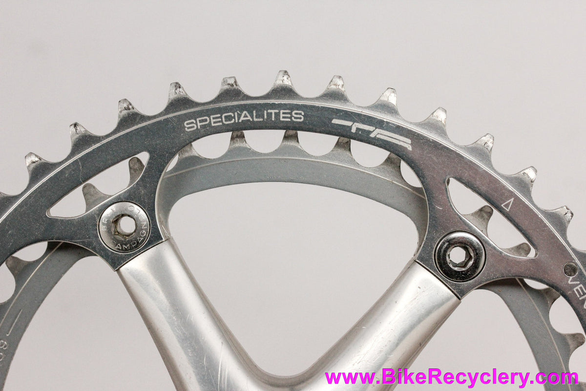 Campagnolo Record 9 Speed Crankset: 172.5mm - 46/39t - Alloy - Square Taper (Average)