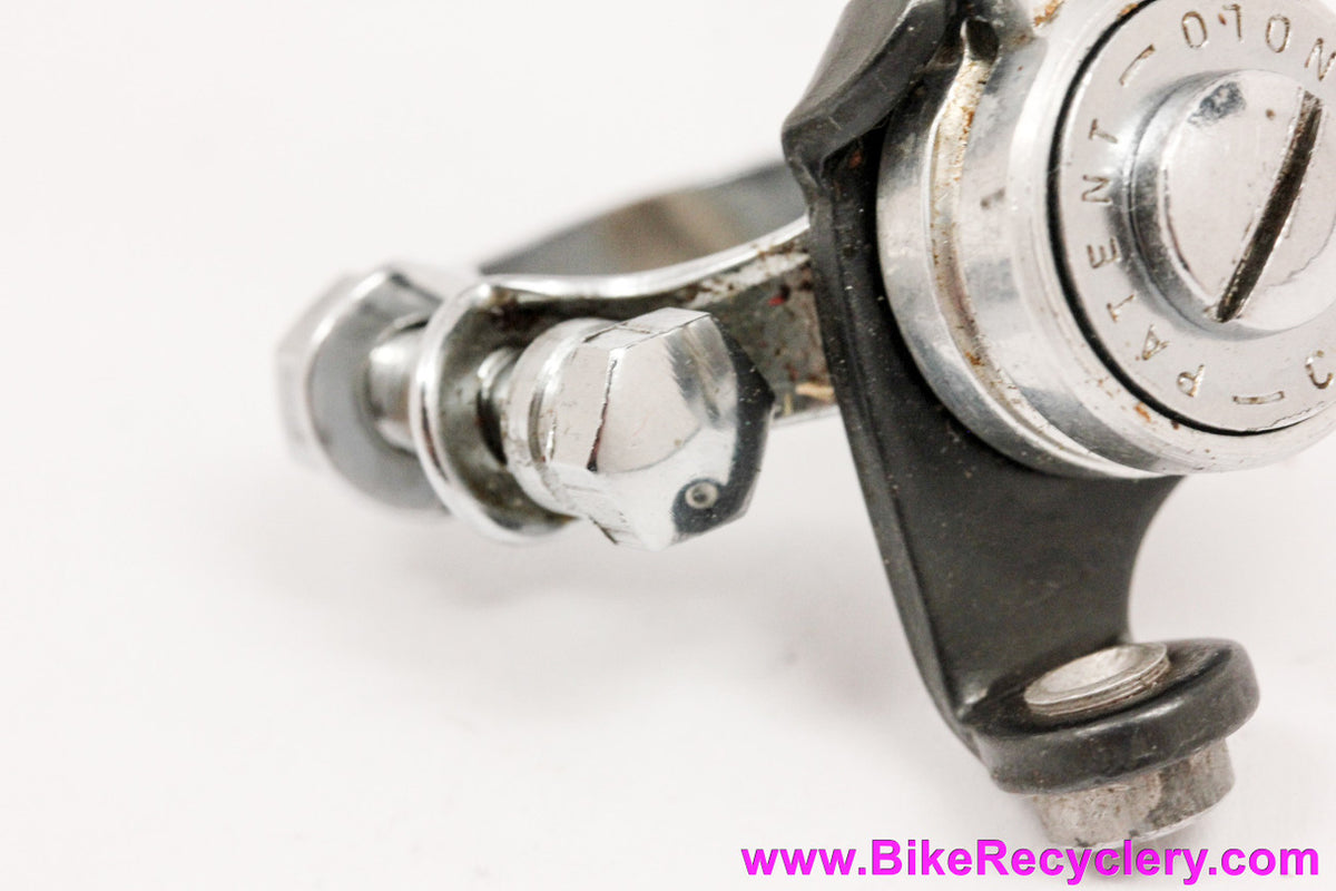 NOS Campagnolo #1015 Record / Gran Sport Single Side Downtube Shifter: Front/Left Hand Clamp On w/ Black Cable Stop - Bolt/Nut - 1950's 1960's