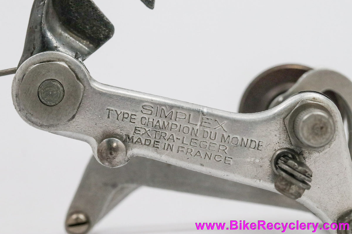 Simplex Champion du Monde Extra-Leger Rear Derailleur: Aluminum - 1930's 1940's - Single Pulley (Near Mint+)