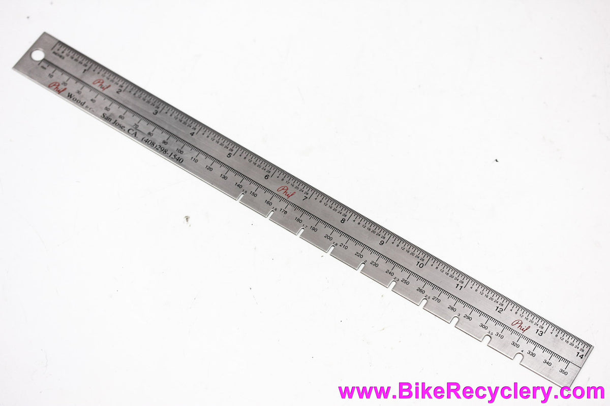 Phil Wood Spoke Ruler / Length Gauge: Stainless Steel - 14" / 350mm