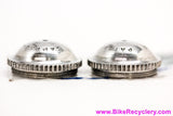 NIB/NOS Campagnolo Alloy Pedal Dust Caps: Nuovo/Super Record / Superleggeri / Gran Sport (pair)