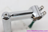 Grand Bois Fillet Brazed Steel Quill Stem: 80mm x 25.4mm - Chrome - Two Bolt - Bell Mount (NEW)