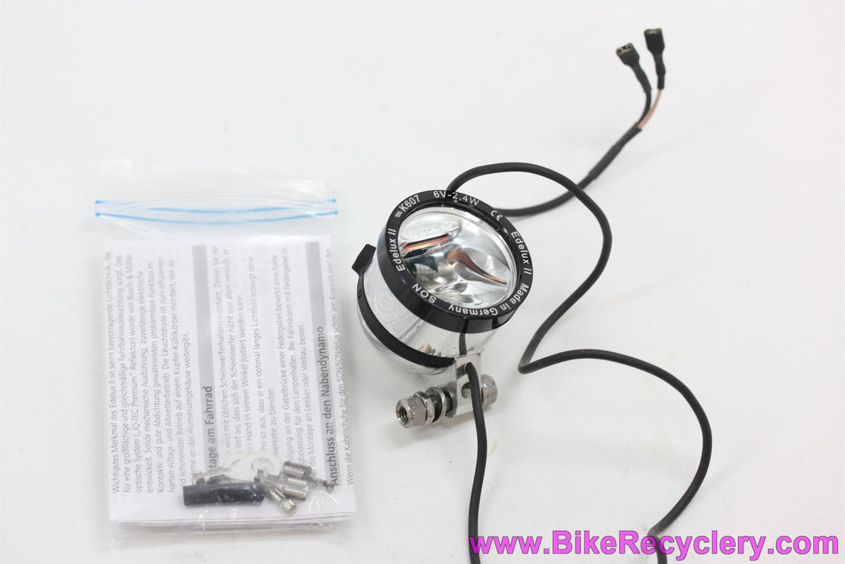 Schmidtt SON Edelux II Dynamo Headlight: Silver - Switch (MINT)