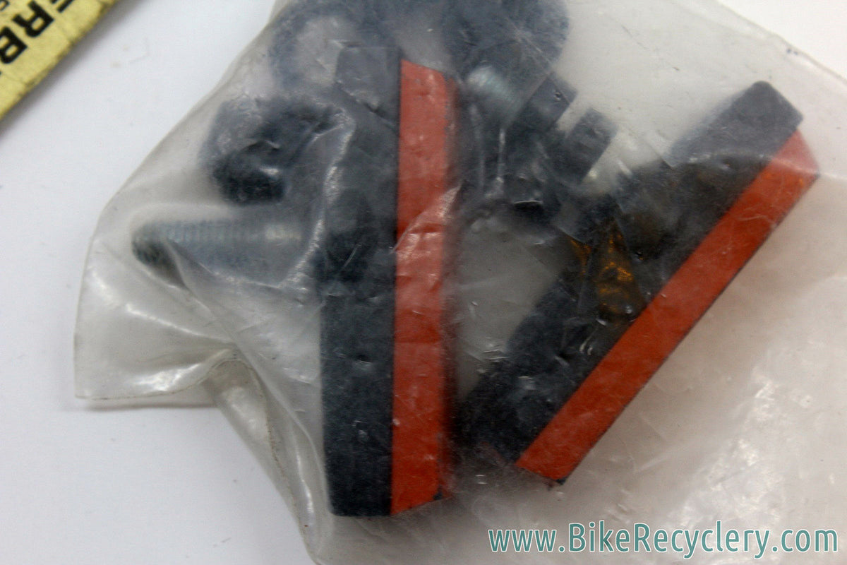 NIB/NOS Scott Mathauser Superbrake Finned Pads: Threaded for Roller Cam & BMX - Salmon (two pairs)