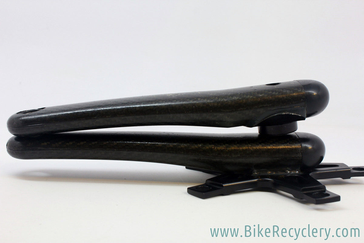 1998 ZIPP CA 420 Carbon Road Crank Arms: World's 2nd Production Carbon Crank! 175mm - 130mm - Near Mint +