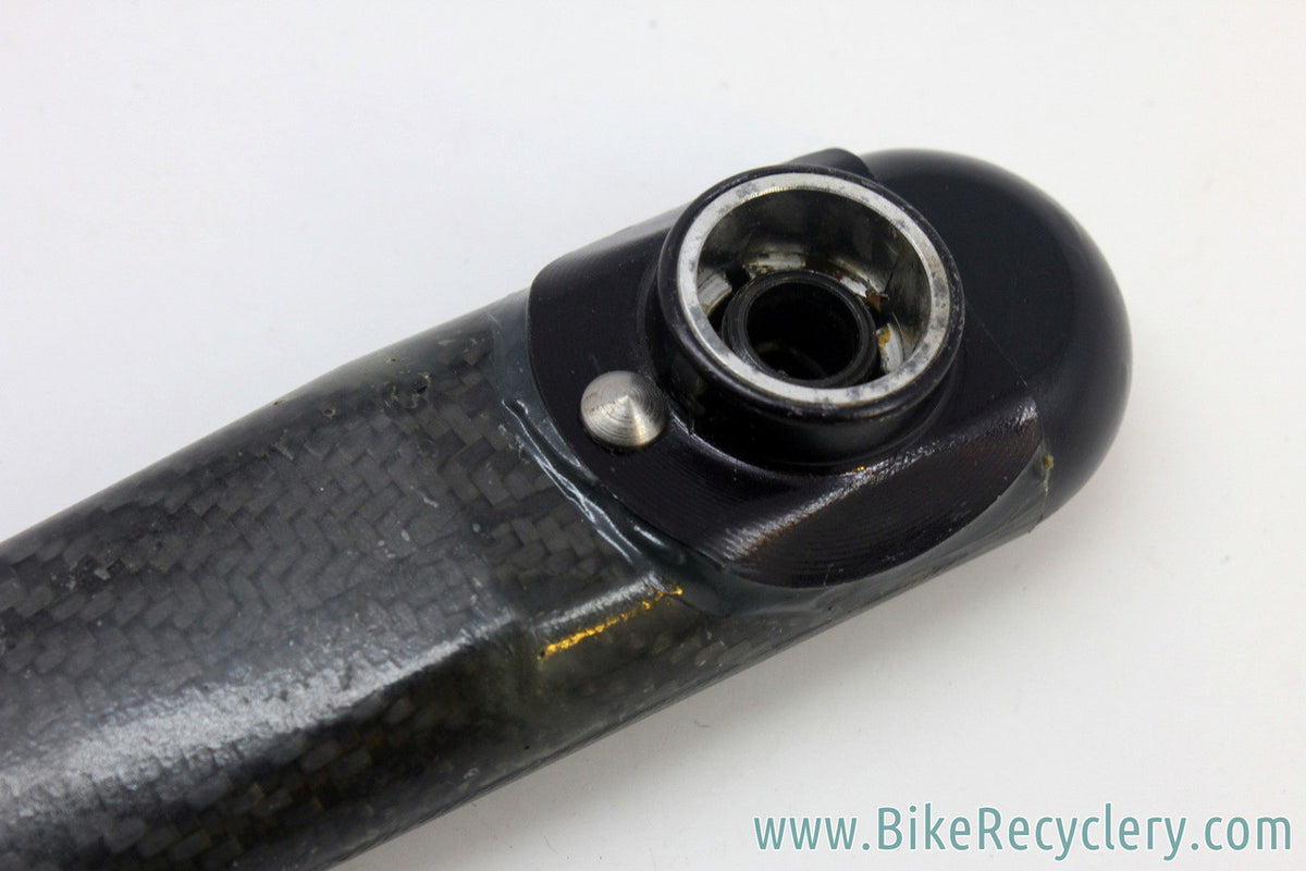 1998 ZIPP CA 420 Carbon Road Crank Arms: World's 2nd Production Carbon Crank! 175mm - 130mm - Near Mint +