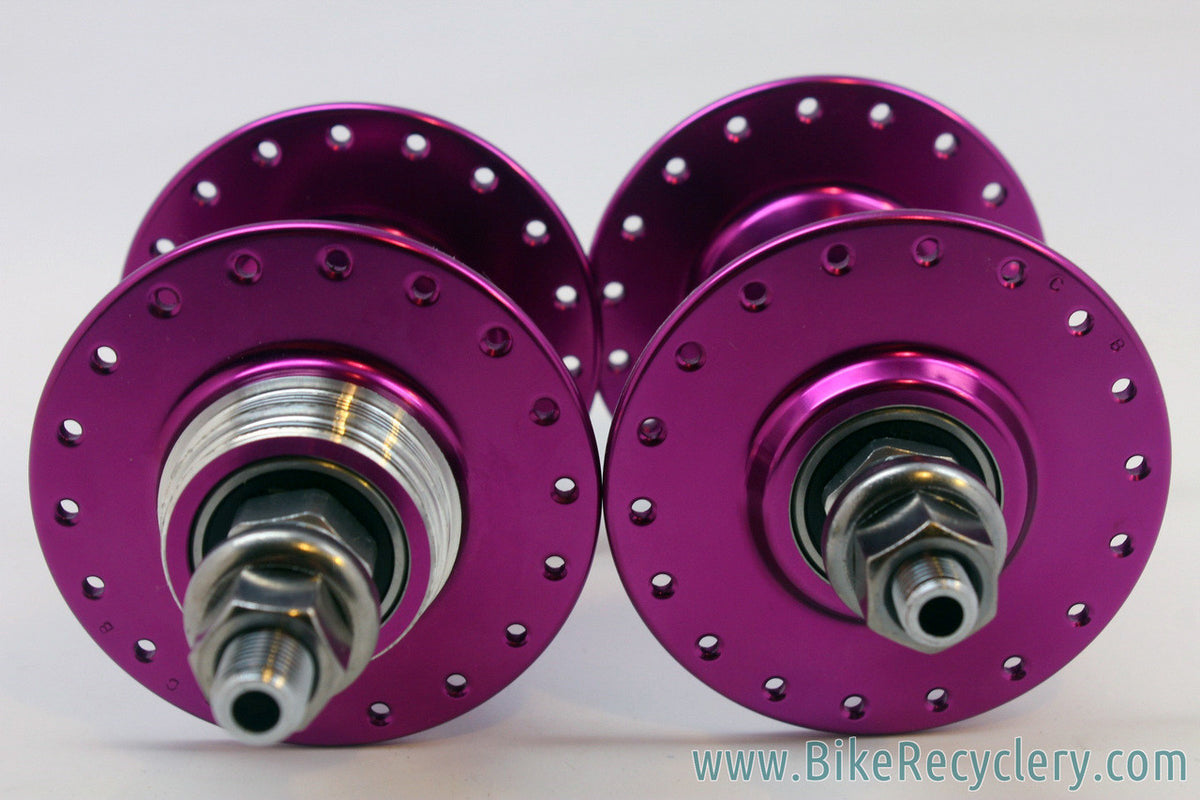 NEW Soma Somax Track Hubset: 3DV Purple Ano - 36H - 120mm - Flip/Flop - Front/Rear