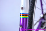 1992 Spectrum Cycles / Tom Kellogg Road Bike: 64cm x 59cm - NEW Joe Bell Resto & NOS Parts - PURPLE & White -  Record / DA 10sp - Henry James Dogbone