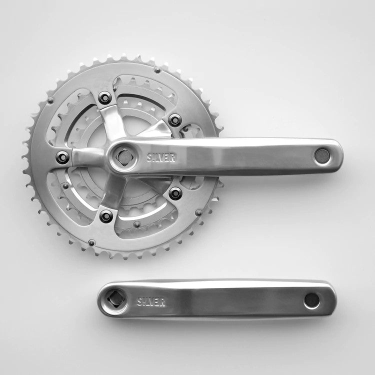 Rivendell Silver Triple Crankset: 173mm x 44/34/24t - 110/74mm (NEW)