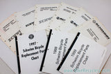 Schwinn Bicycle Repair Parts Specifications Catalog LOT: 1986 to 1999 - 10pc - Stock part specs for every bike model!