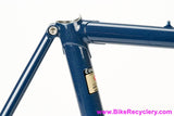 1991 Serotta Custom Lugged Steel Frame & Fork: 57cm - Columbus EL Ultralight Tubing - Henry James Crown - Metallic Blue