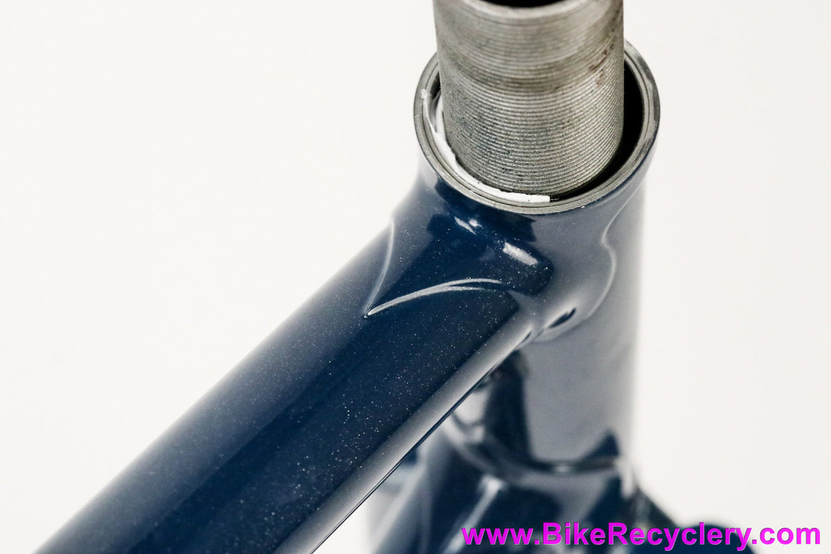 1991 Serotta Custom Lugged Steel Frame & Fork: 57cm - Columbus EL Ultralight Tubing - Henry James Crown - Metallic Blue